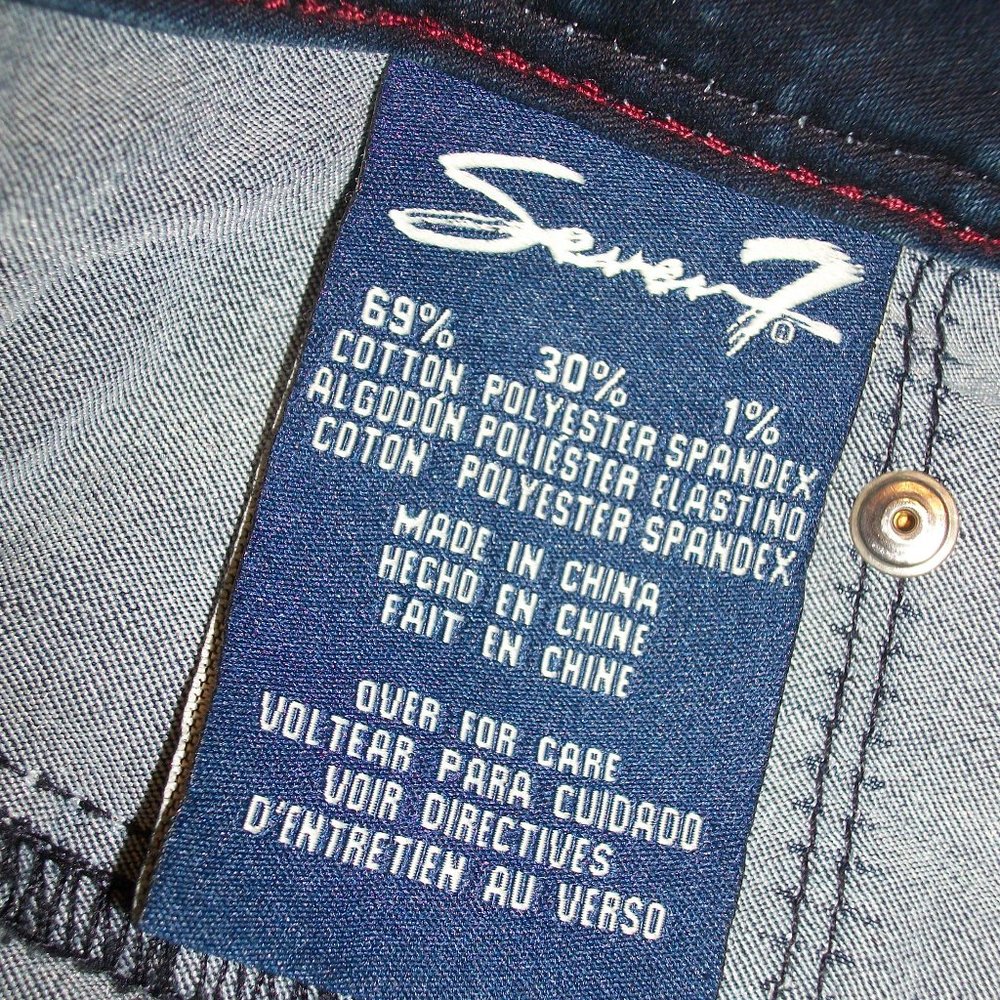 Seven7 Sz 14 Blue Demim Stretch Leggings Jeans Mid Rise 28" Inseam - Picture 11 of 12